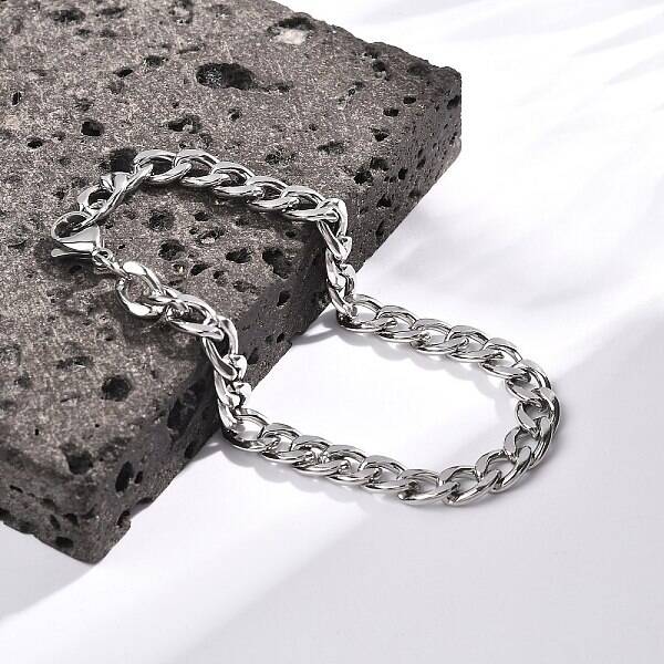 Tarnish Resistant Unisex 304 Stainless Steel Curb Chain/Twisted Chain Bracelets