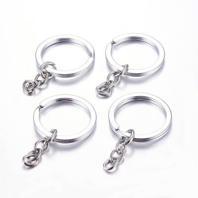 Platinum Alloy Split Key Rings