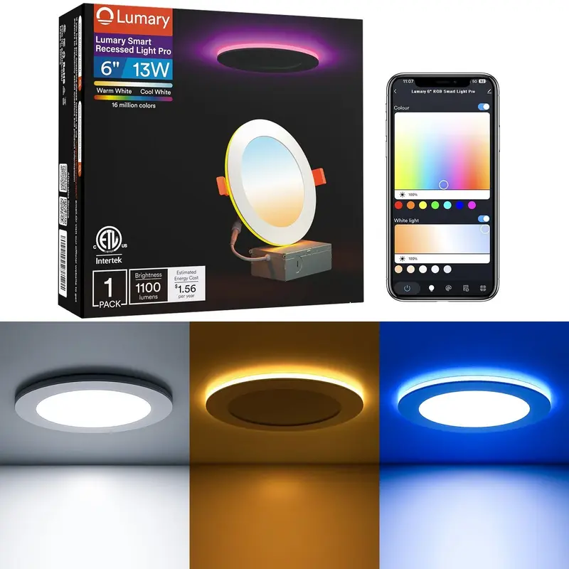 Lumary Smart Recessed Light Pro 6 Inch, 1 pcs