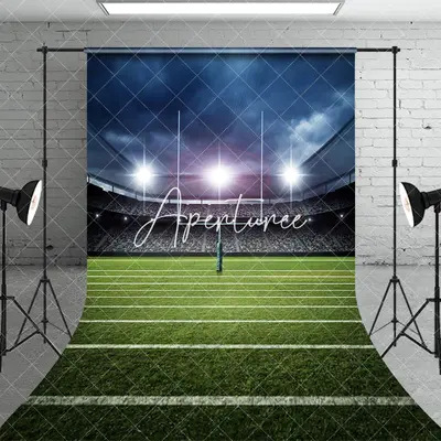 Aperturee Spotlight Green Field Nfl Sports Sweep Backdrop, 5X7FT(1.5X2.1M), 42 USD, sweep backdrops, XQSD1X31-D
