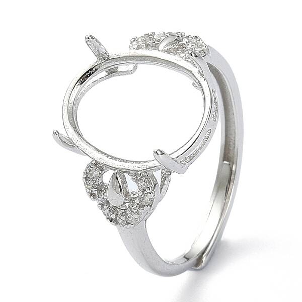 Adjustable 925 Sterling Silver Ring Components