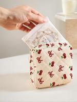 Cherry Pattern Sanitary Napkin Storage Bag, Portable Lightweight Mini Tissue Bag, Travel Cosmetics Storage Box for Women & Gi...