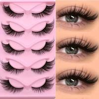 Natural Look Cat Eye Eyelash Extensions, 5 Pairs Self Grafting Curl Eyelashes, Eye Makeup Enhancement False Eyelashes for Wom...