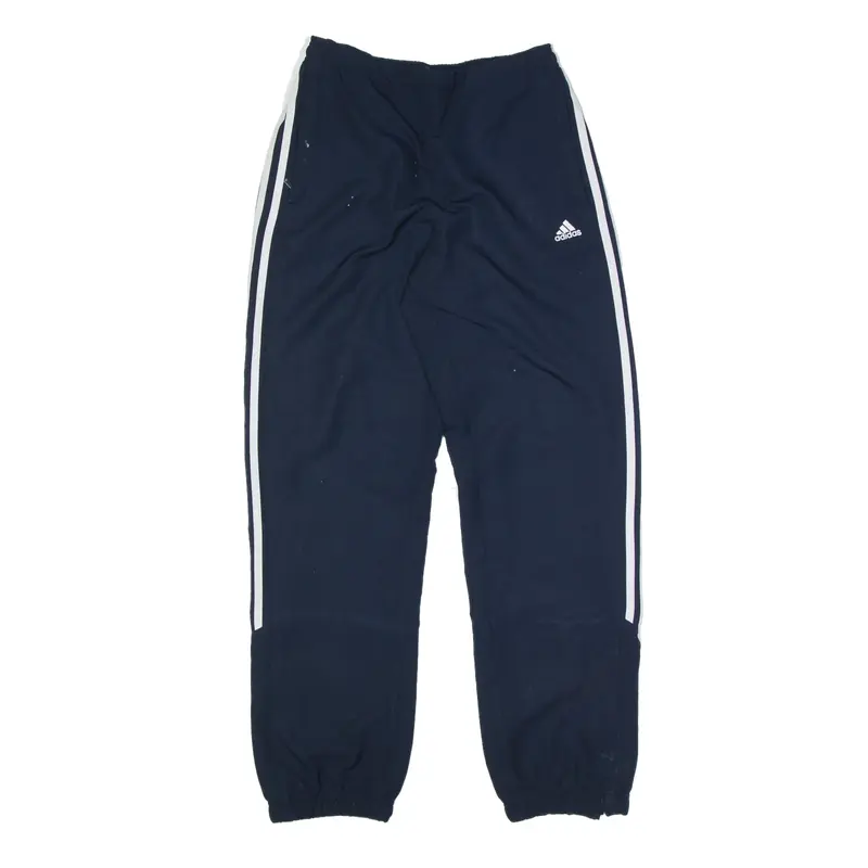 ADIDAS Track Pants Blue Tapered Womens UK 8 W24 L29