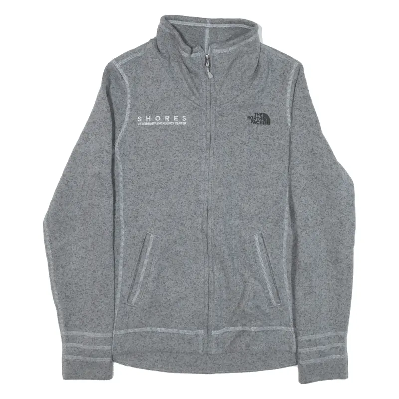 THE NORTH FACE Fleece Lined Knit Jacket Grey Womens M