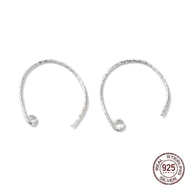 Rhodium Plated 925 Sterling Silver Earring Hooks