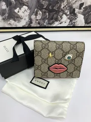 Pre-owned GUCCI canvas and leather Crossbody Bags Compact Wallet