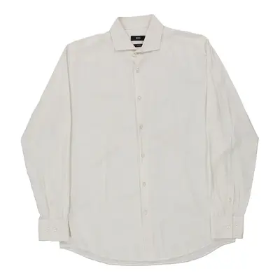 Hugo Boss Slim Fit Shirt - Large White Cotton