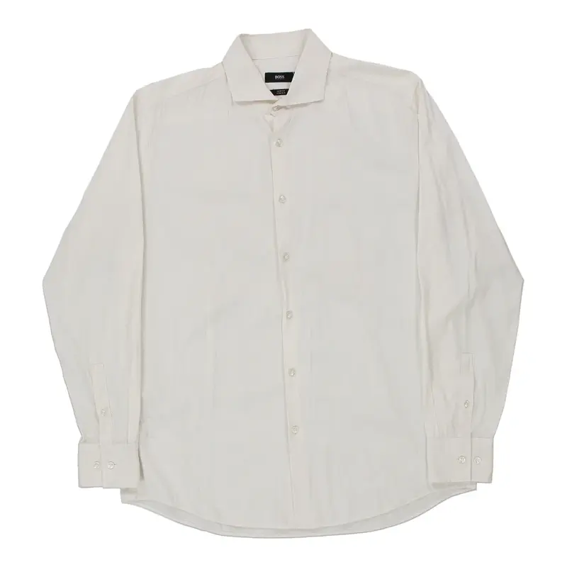 Hugo Boss Slim Fit Shirt - Large White Cotton