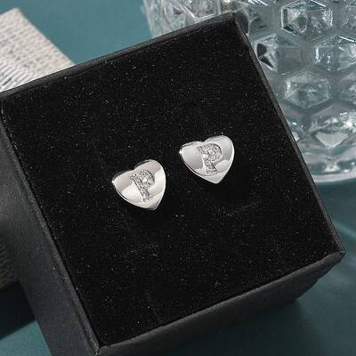 Rack Plating Brass Micro Pave Clear Cubic Zirconia Stud Earrings