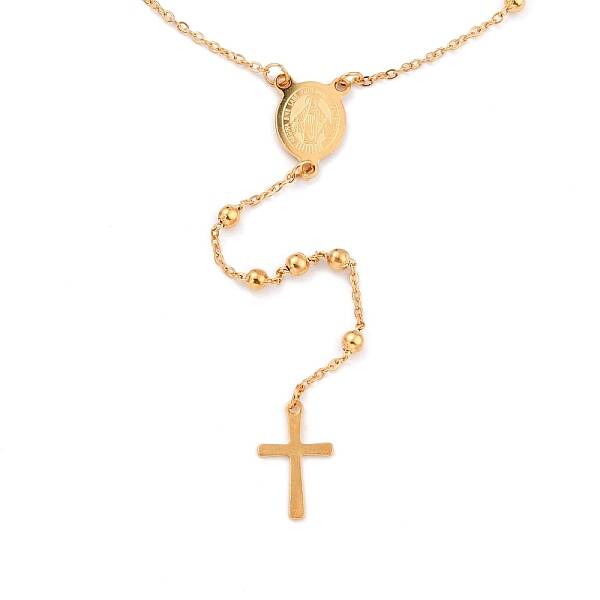 304 Stainless Steel Rosary Bead Necklaces For Religion