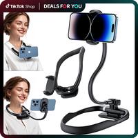 Wintory POV Neck Phone Holder – 16” Flexible Gooseneck, Magnetic Lock, Hands-Free Stand for Bed, Desk & Travel, Fits 4–...