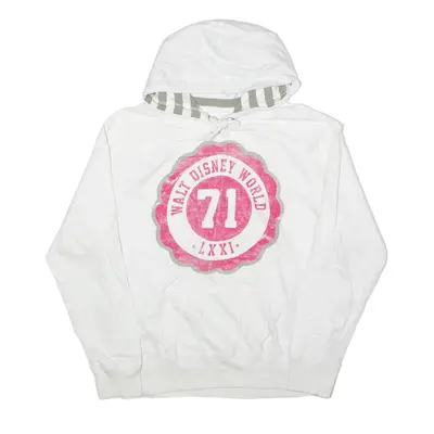 DISNEY Disneyland 1971 Hoodie White Pullover Womens L