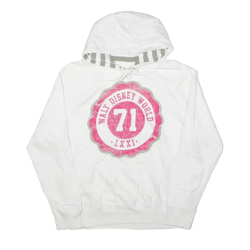 DISNEY Disneyland 1971 Hoodie White Pullover Womens L
