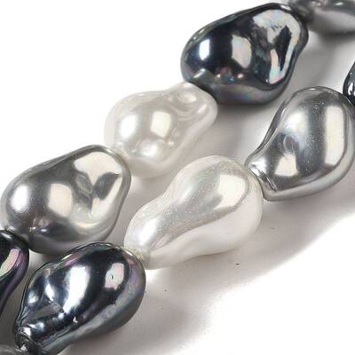Electroplated Shell Pearl Beads Strands