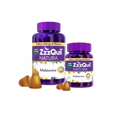 Zzzquil Natura Melatonina Gusto Mango e Banana 60+30 UnitĂ