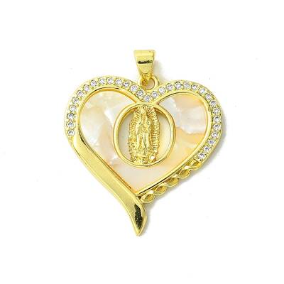 Real 18K Gold Plated Brass Micro Pave Cubic Zirconia Pendants