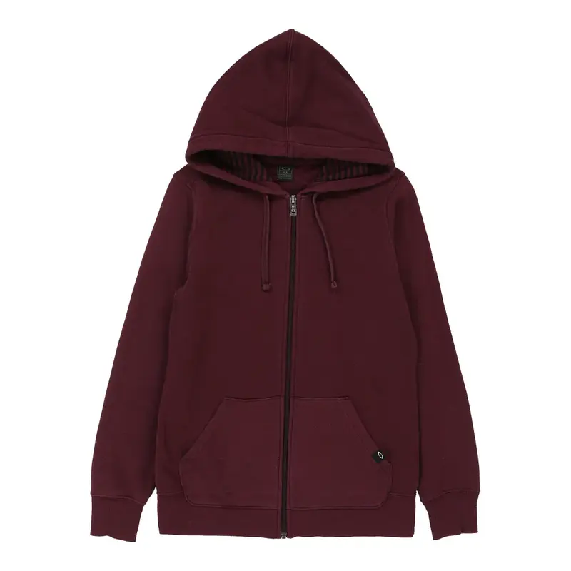 Oakley Hoodie - Small Burgundy Cotton Blend