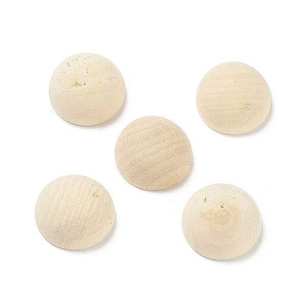 (Defective Closeout Sale: Wood Texture and Crack) Unfinished Natural Wood Cabochons