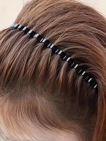Solid Color Wave Design Metal Headband,  Casual Simple Invisible Sports Hair Band for Men & Women, Trendy All-match Hair Acce...