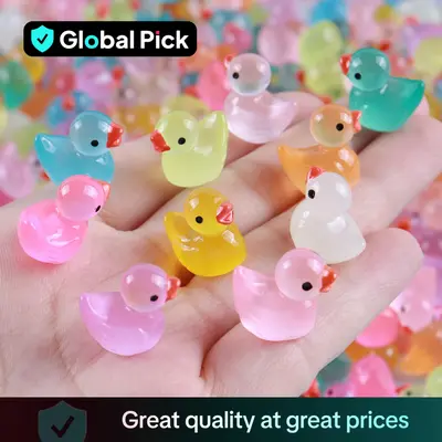 15/25/50/100 Mini Luminous Ducklings, DIY Resin Toy, Phone Cases Landscape Potted Plant Decoration, Handmade DIY Decorations,...