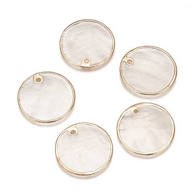 Natural Capiz Shell Pendants