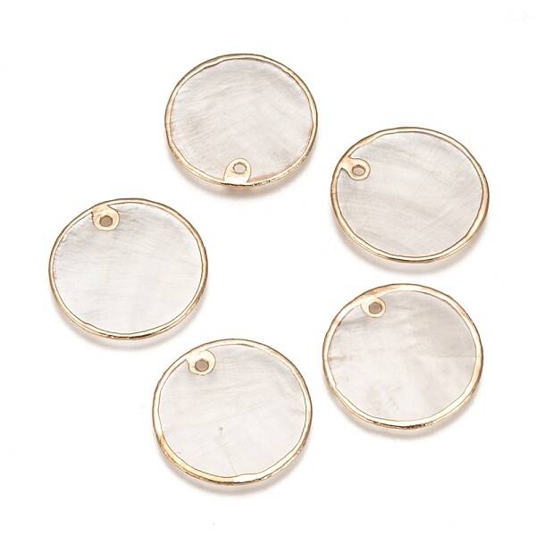 Natural Capiz Shell Pendants