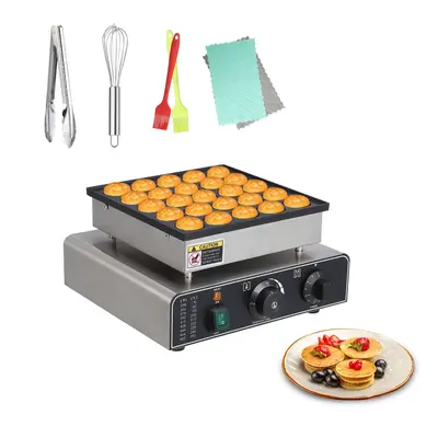 【Restock Sale】GARVEE Mini Muffin & Dutch Pancake Maker, 25-50 Hole Stainless Steel Electric Machine, Non-Stick Surface, 1...