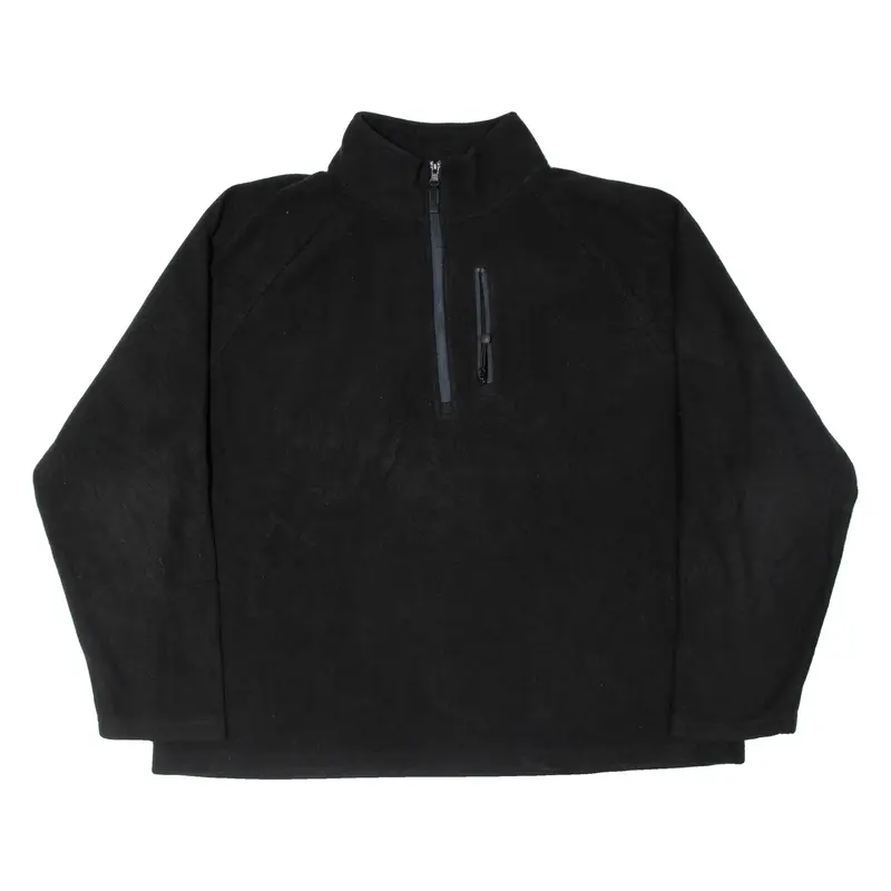 STARTER Mens Fleece Black 1/4 Zip XL