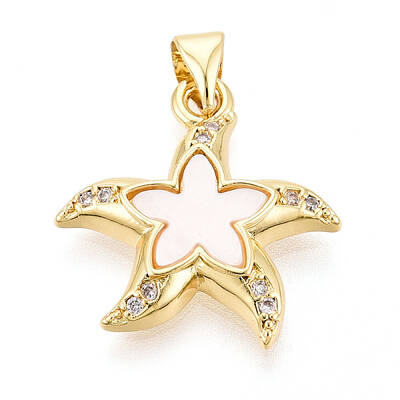 Brass Micro Pave Clear Cubic Zirconia Pendants