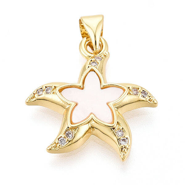 Brass Micro Pave Clear Cubic Zirconia Pendants