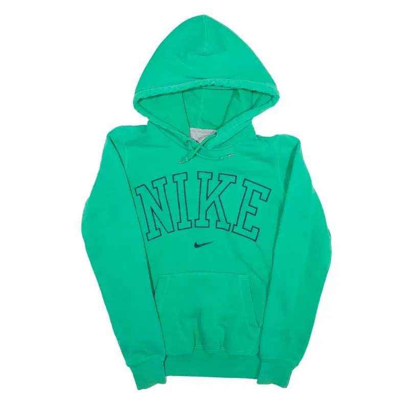 NIKE Hoodie Green Pullover Womens XS
