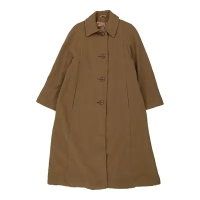 Aquascutum Overcoat - Large Brown Virgin Wool | Size: large