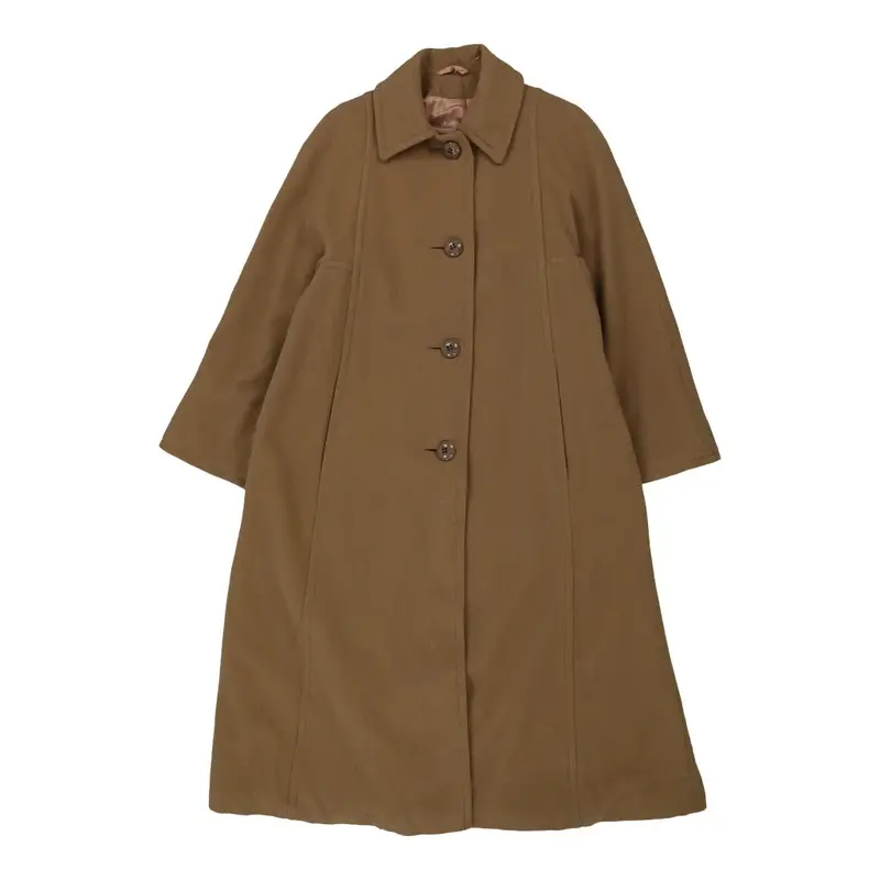 Aquascutum Overcoat - Large Brown Virgin Wool | Size: large