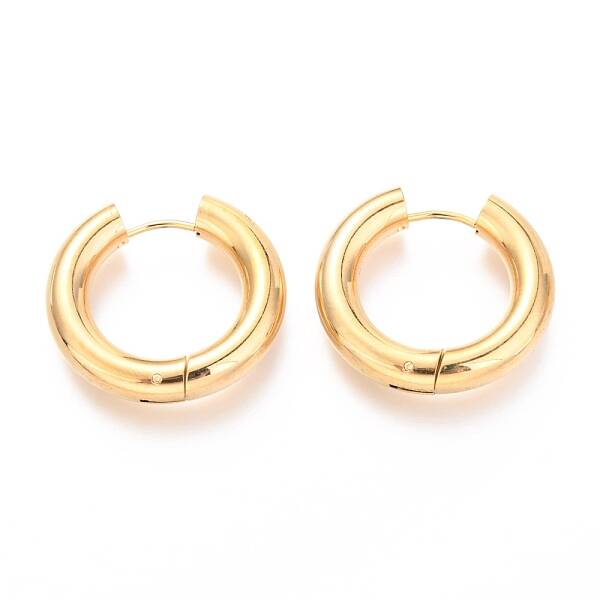 202 Stainless Steel Huggie Hoop Earrings