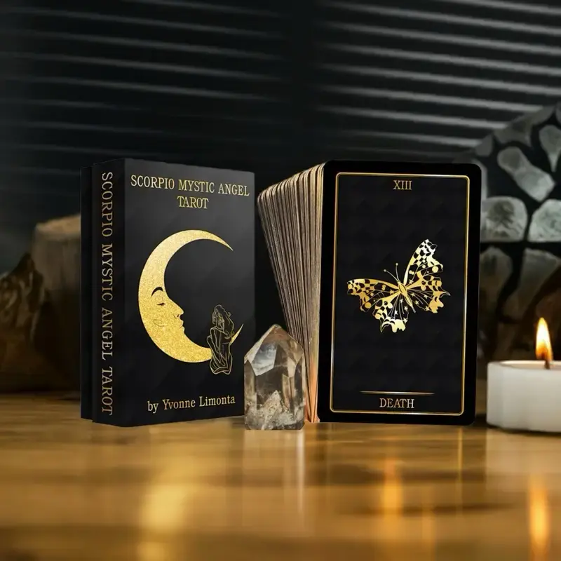Scorpio Mystic Angel Tarot Deck / 78 Cards / Guidebook / Gold Gilded Edge