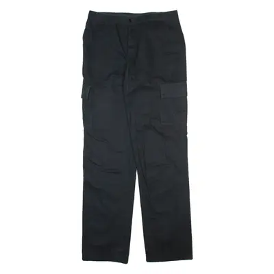 Cargo Mens Trousers Black Regular Straight W30 L34