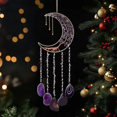 Agate Dream Catcher, 1 Count Colorful Exquisite Tree Of Life Dream Catcher, Wall Hanging Dream Catcher Decoration for Home De...