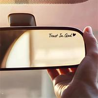 Trust in God Letter Car Mirror Sticker, Car Mirror Decal, Cute Vinyl Decal, Christian Car Mirror Decal, Religious Car Accesso...