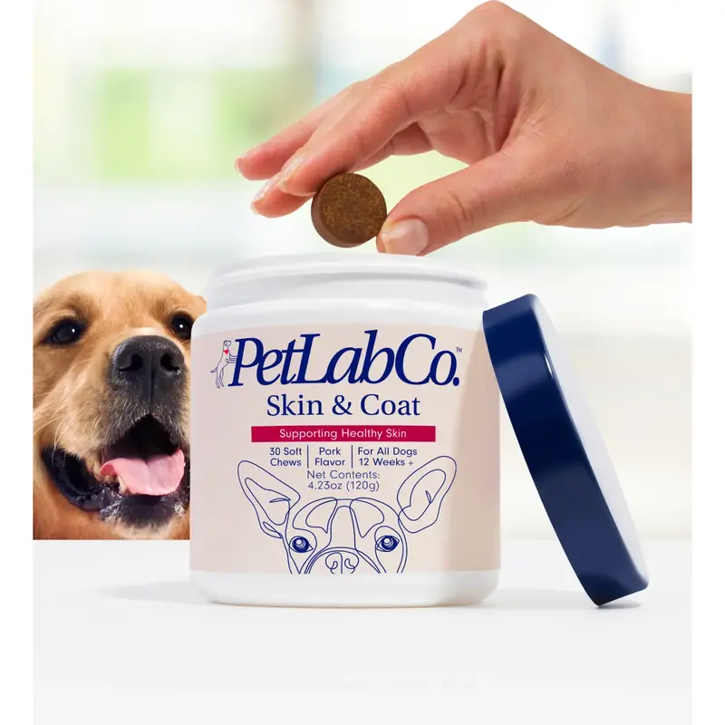 Dog Skin & Coat Supplement – Soft Chews for Moisture & Shine