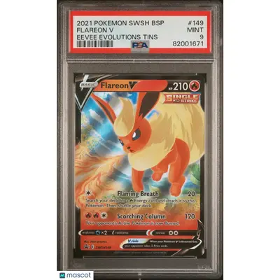 PSA 2021 Pokémon TCG Flareon V #149 Full Art 9