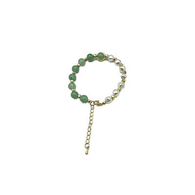 Natural Green Aventurine Round Beaded Bracelet