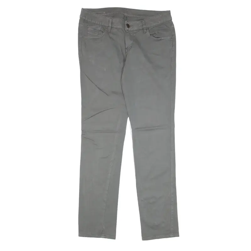 DIESEL Black Gold Trousers Grey Slim Straight Womens W28 L30