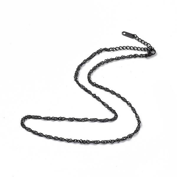 304 Stainless Steel Singapore Chain Necklace for Men Women