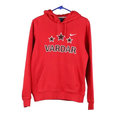 Vardar Nike Hoodie - Small Red Cotton Blend