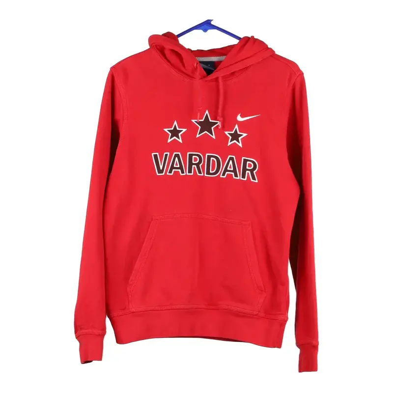 Vardar Nike Hoodie - Small Red Cotton Blend
