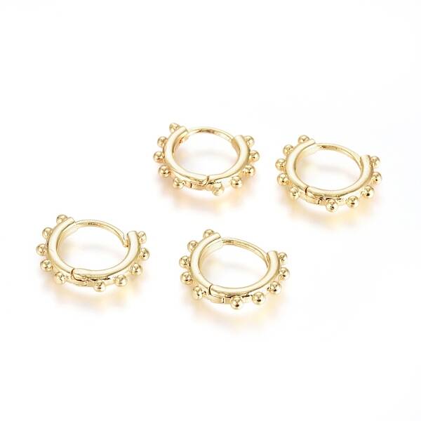 Brass Huggie Hoop Earrings