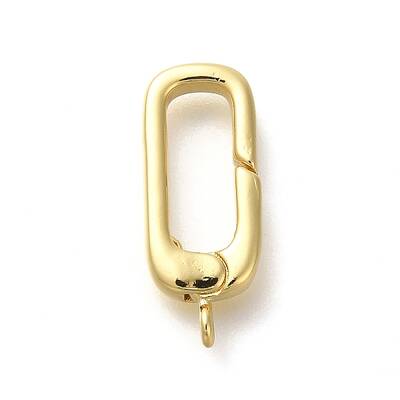 Rack Plating Oval Brass Spring Gate Rings