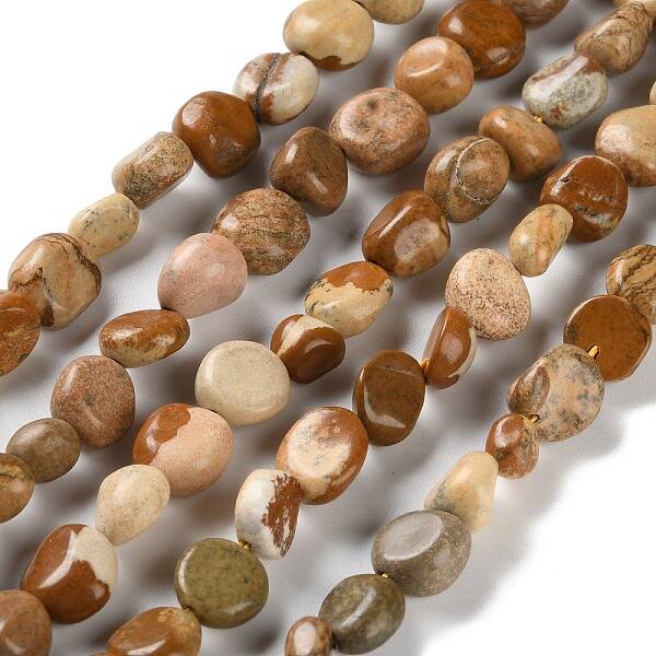 Natural Picture Jasper Beads Strands