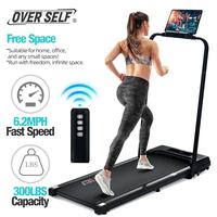 【FathersDayGift】OVER SELF 2-in-1 walking mat Treadmill Portable with Remote Control 300 lb capacity Under Desk Treadmill ...